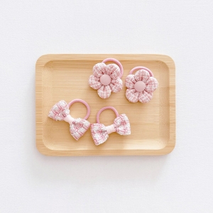 Girl Hair Tie Floral Bow CNY Set (GPT6418)